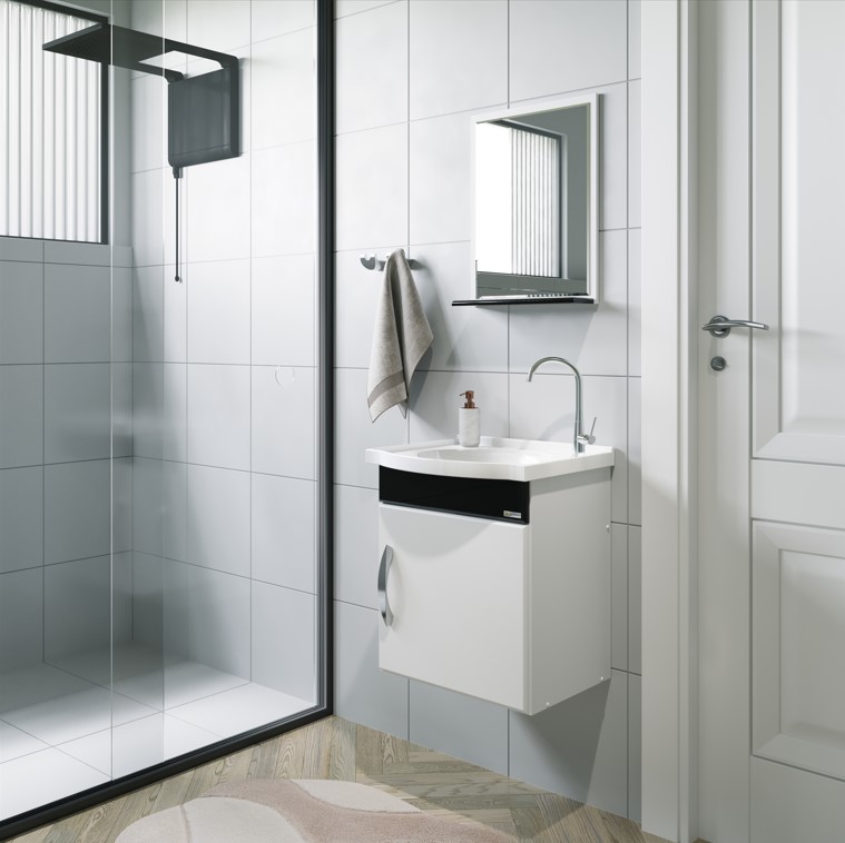 RORATO - KIT SIENA SUSPENSO 1 PORTA 39CM PRETO